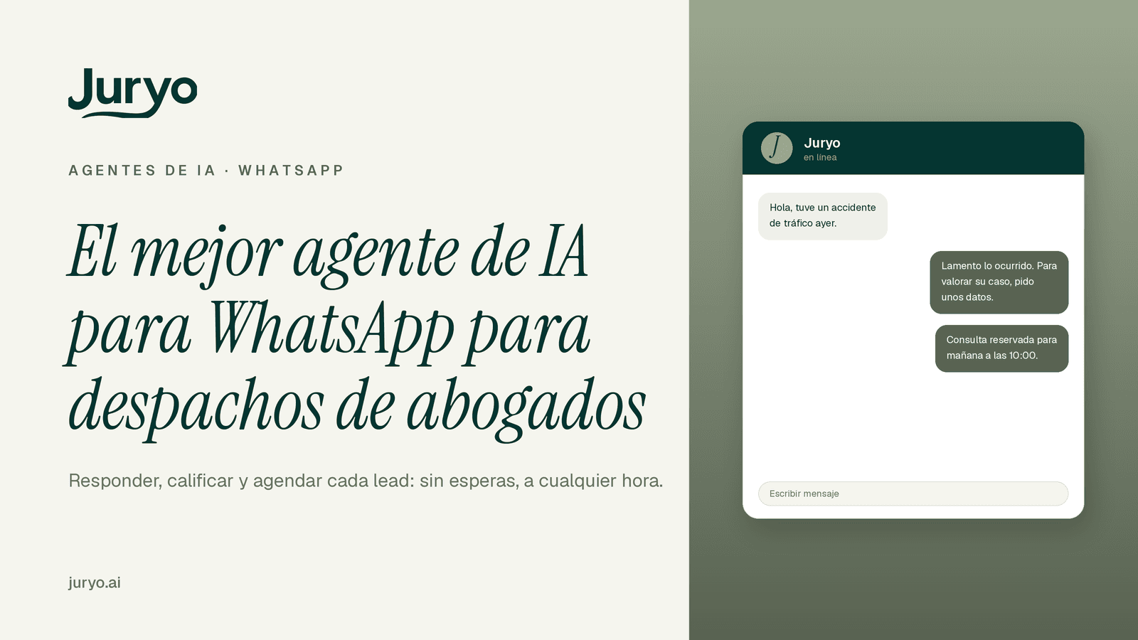 El Mejor Agente de IA para WhatsApp para Despachos de Abogados en 2026