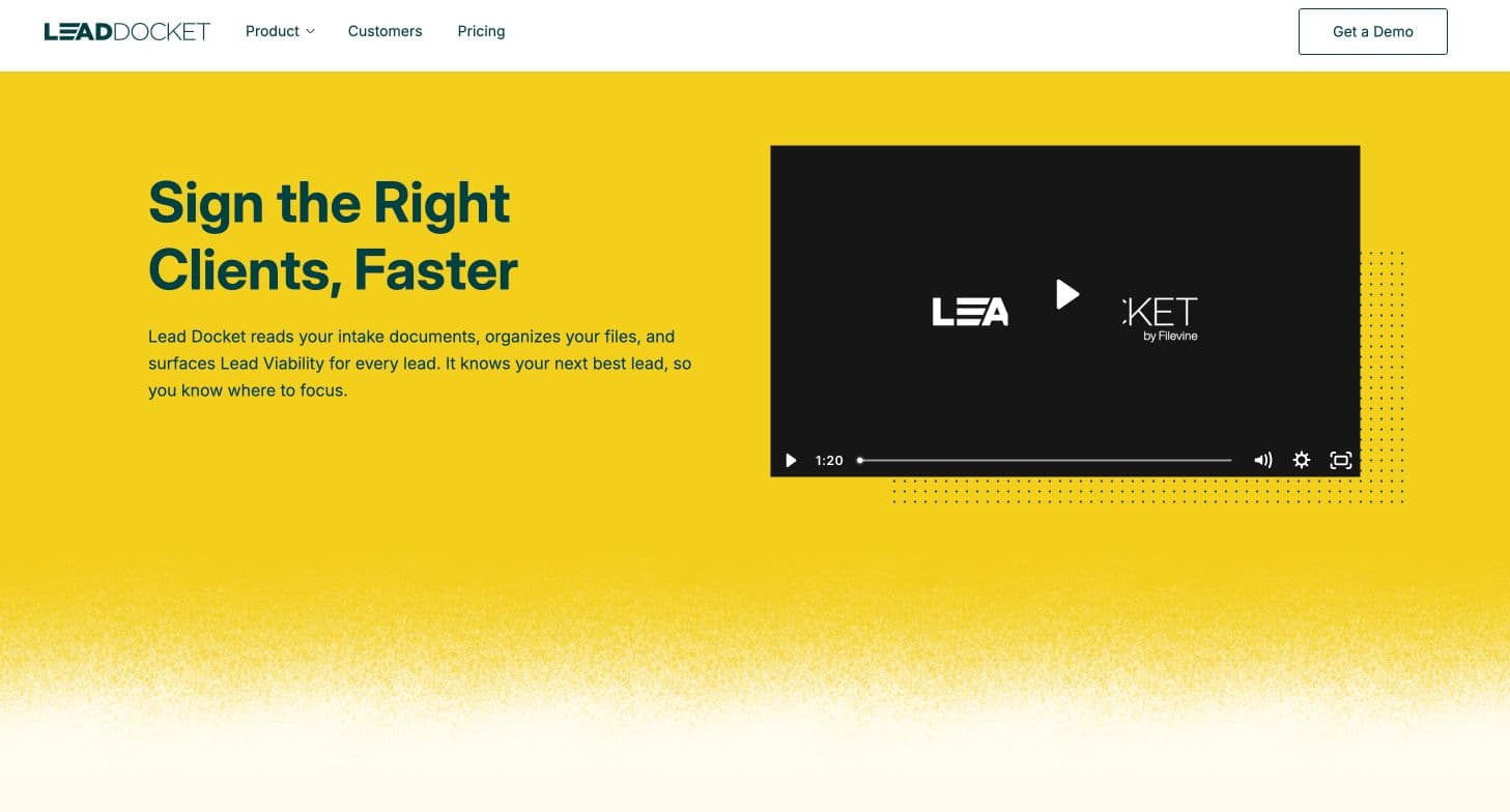 Lead docket homepage