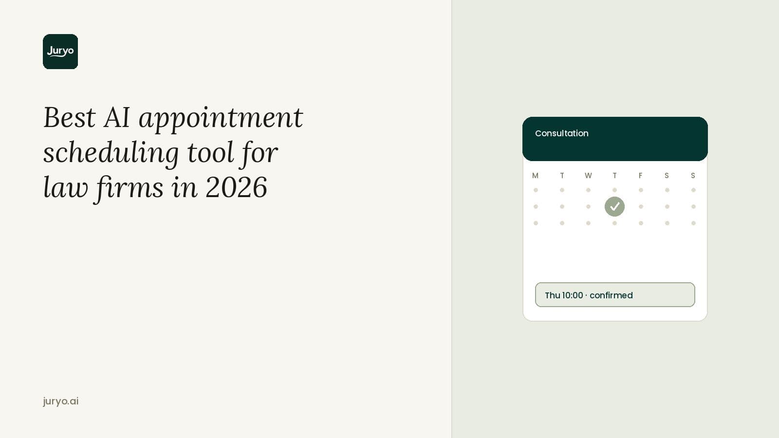 Best AI appointment scheduling tool for law firms in 2026